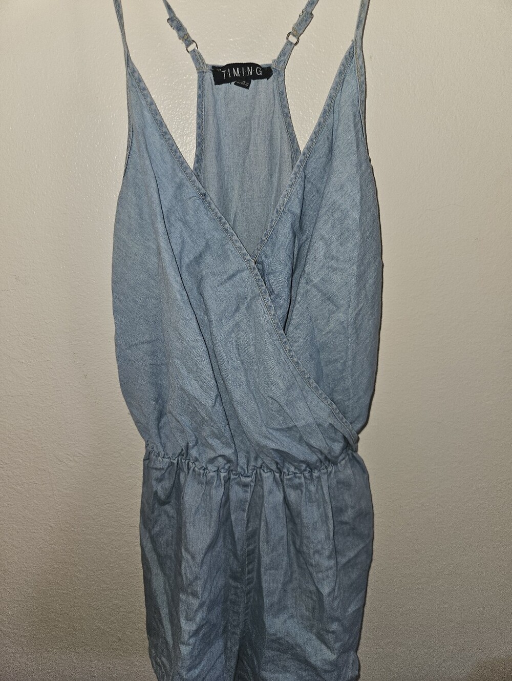 Timing Womans Denim Romper Size S